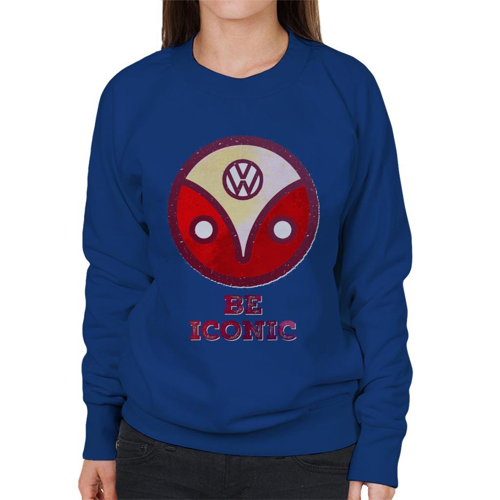 Volkswagen Be Iconic Camper Badge Women's Sweatshirt-ALL + EVERY