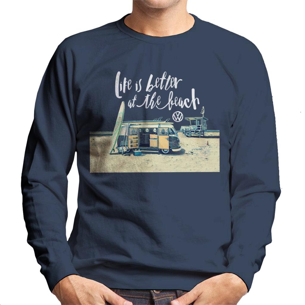 Volkswagen Beach Camper Men's Sweatshirt-ALL + EVERY