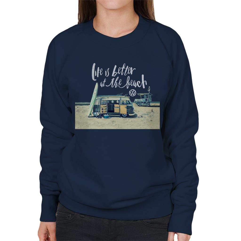 Volkswagen Beach Camper Women's Sweatshirt-ALL + EVERY