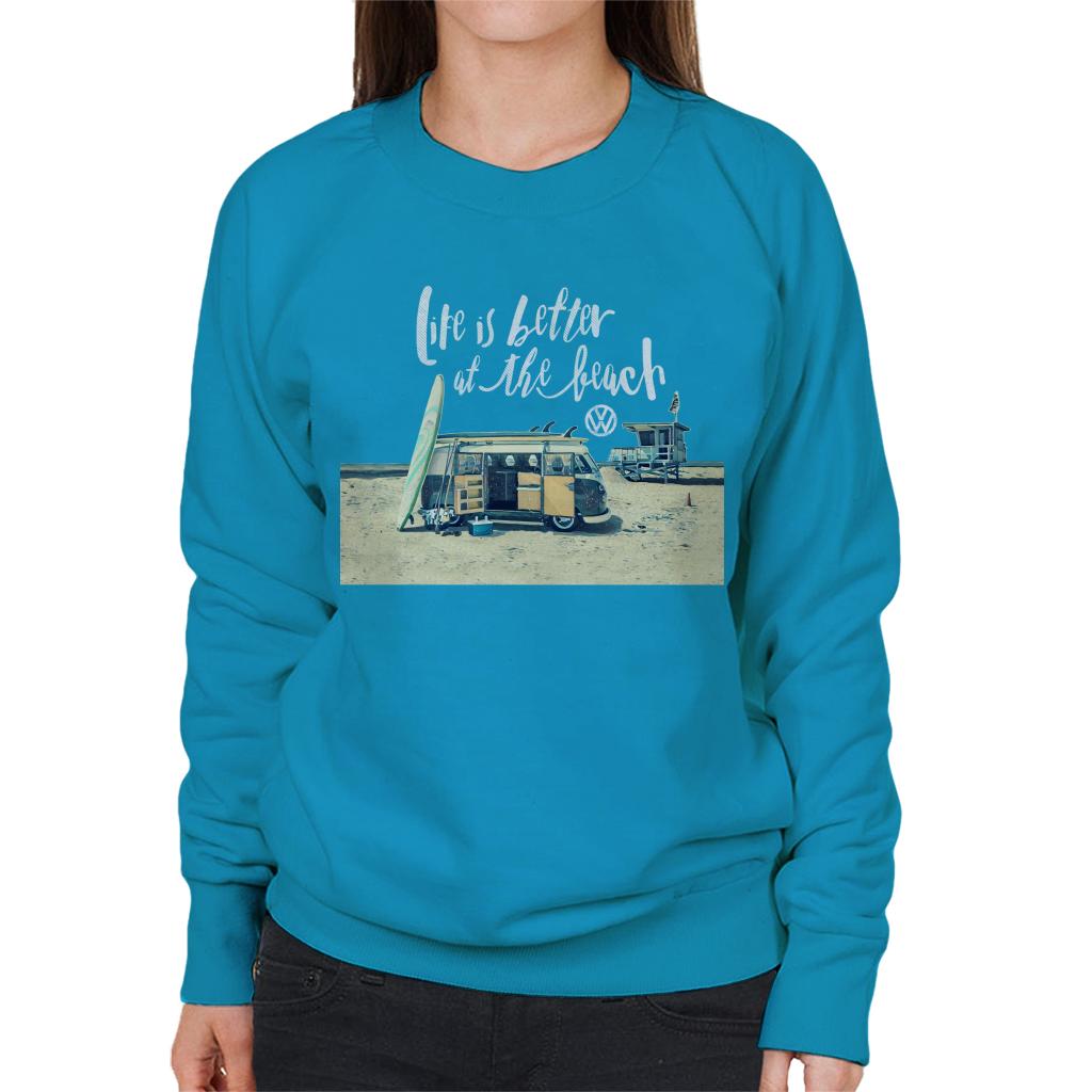 Volkswagen Beach Camper Women's Sweatshirt-ALL + EVERY