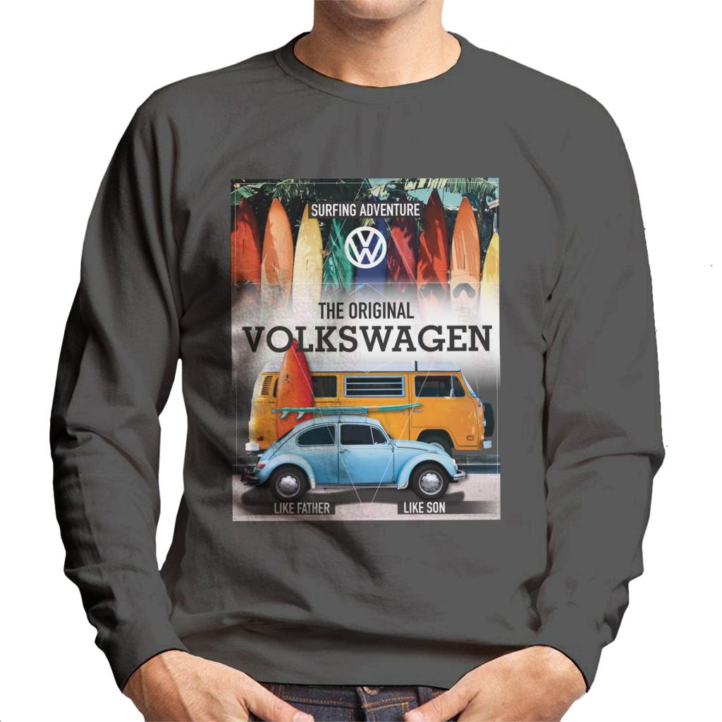 Volkswagen Beetle & Camper Surfing Adventure Men's Sweatshirt-ALL + EVERY