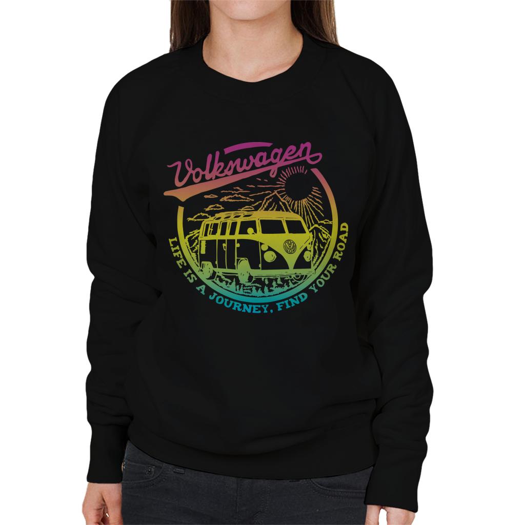 Volkswagen Nature Life Is A Journey Camper Women's Sweatshirt-ALL + EVERY