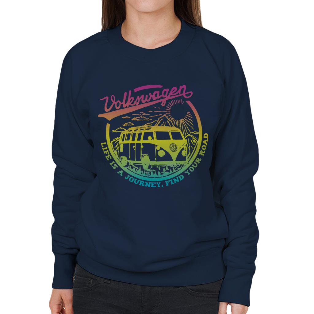 Volkswagen Nature Life Is A Journey Camper Women's Sweatshirt-ALL + EVERY