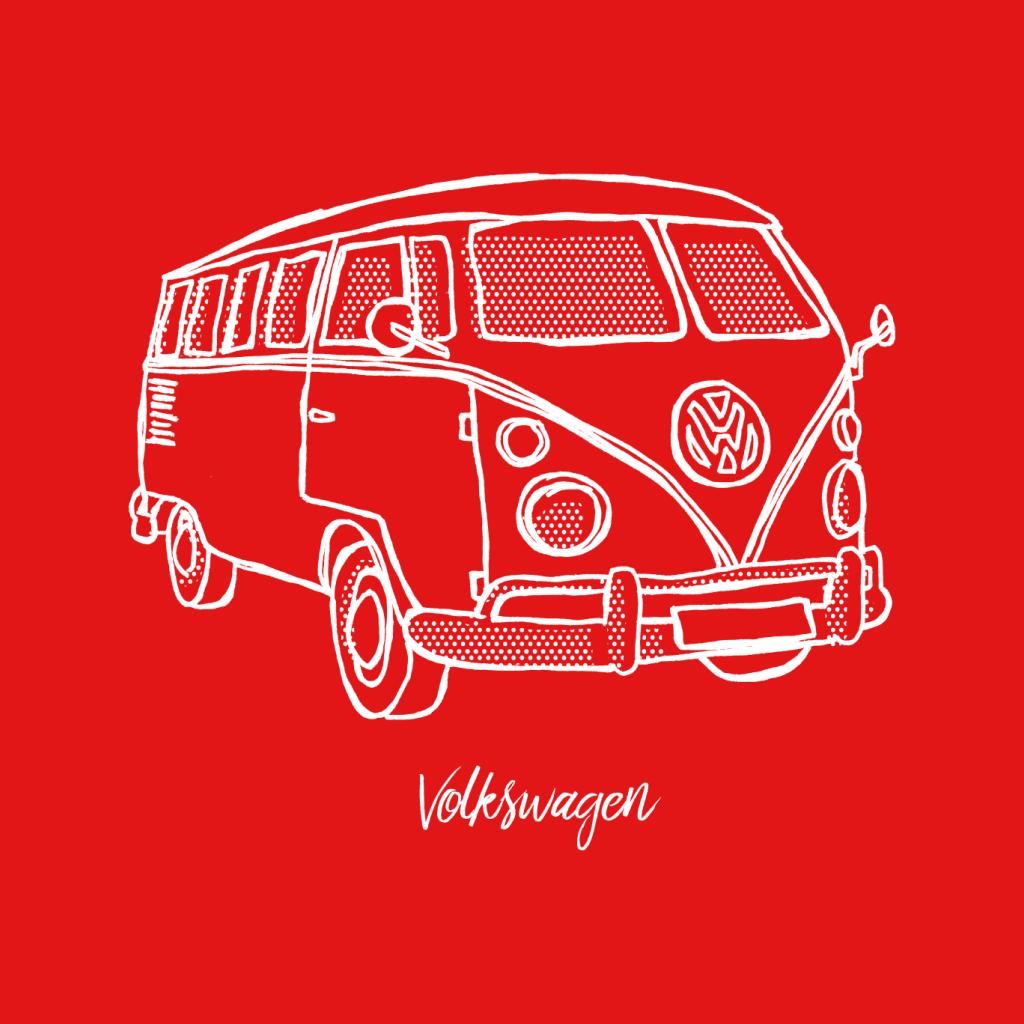 Volkswagen T1 Camper Dots Doodle Women's Sweatshirt-ALL + EVERY