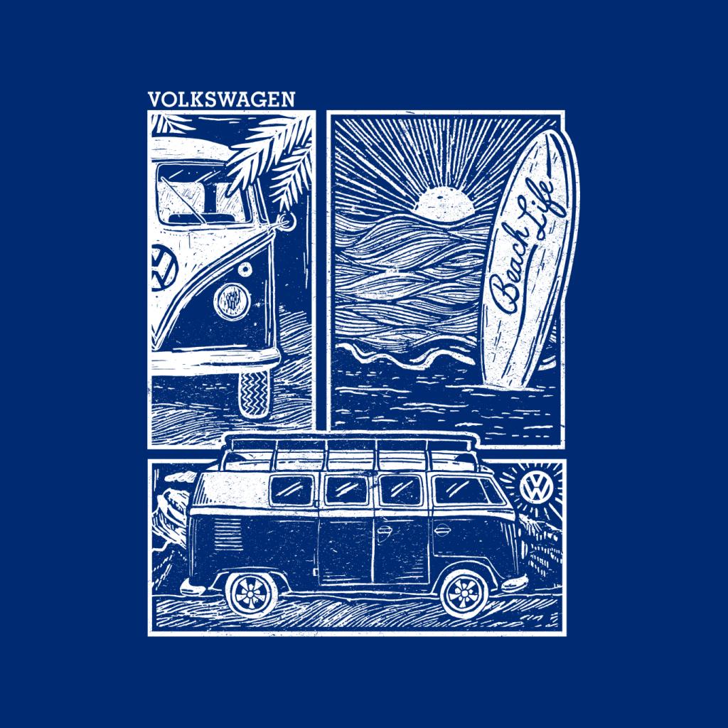 VW Volkswagen Van Doodle In Blue and Grey Accessories Sticker | 's Artist Shop VW Volkswagen Van Doodle In Blue and Grey Accessories Sticker | 's Artist Shop