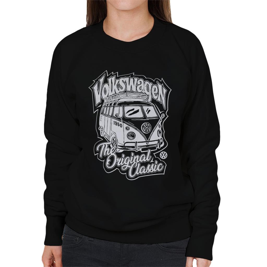 Volkswagen Original Classic T1 Camper Women's Sweatshirt-ALL + EVERY