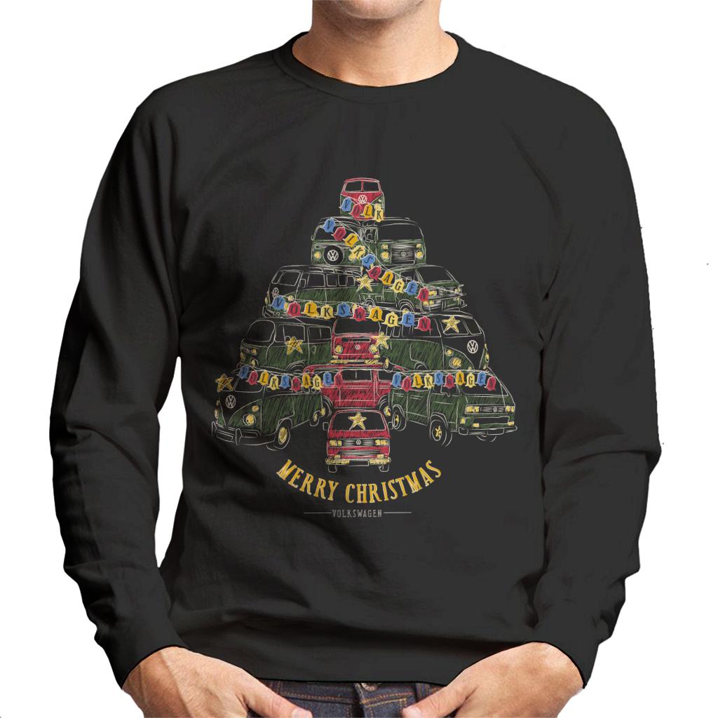 Volkswagen Christmas Tree Campers Men's Sweatshirt-ALL + EVERY