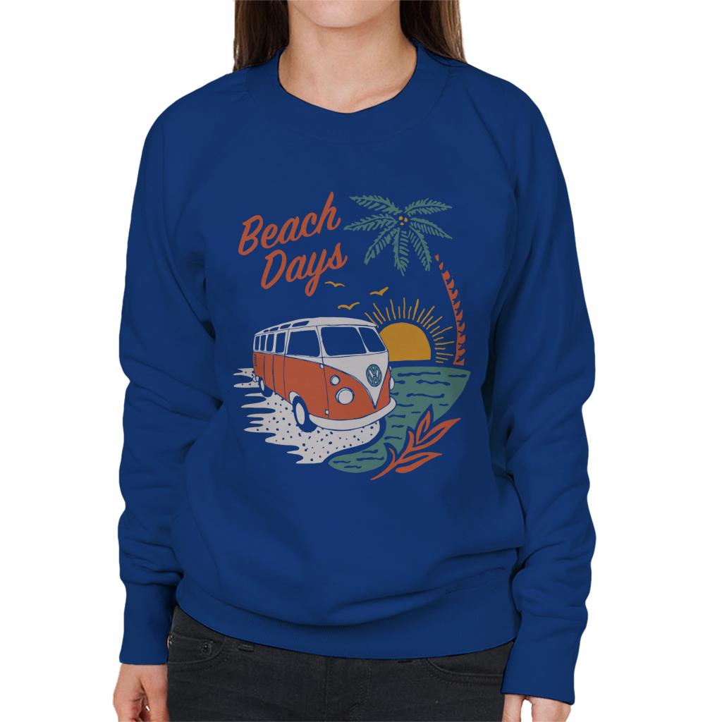 Volkswagen Beach Days T1 Camper Women's Sweatshirt-ALL + EVERY