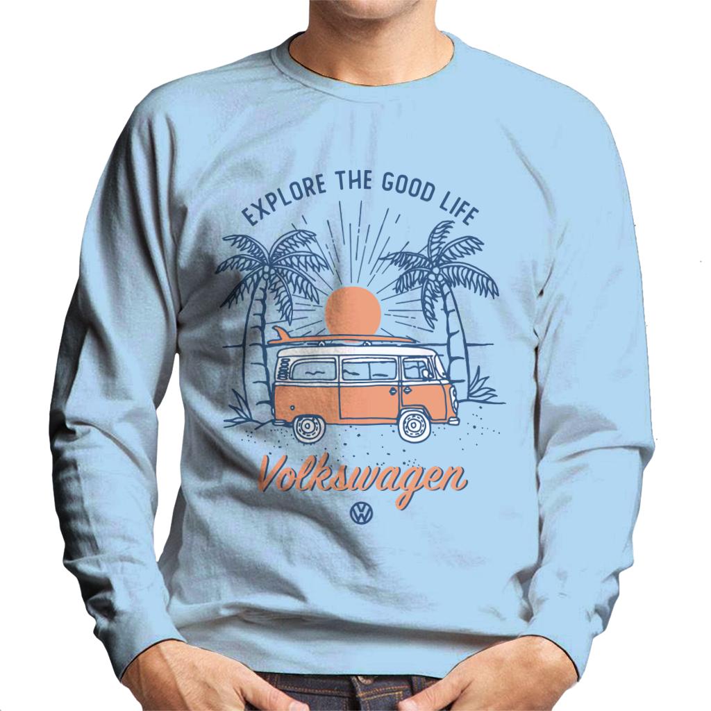 Volkswagen Explore The Good Life Camper Men's Sweatshirt-ALL + EVERY