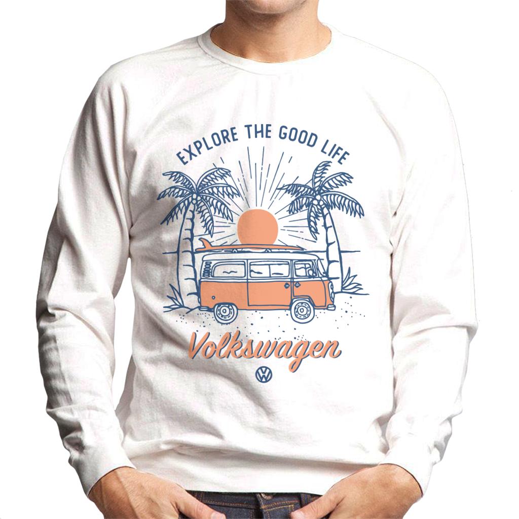 Volkswagen Explore The Good Life Camper Men's Sweatshirt-ALL + EVERY