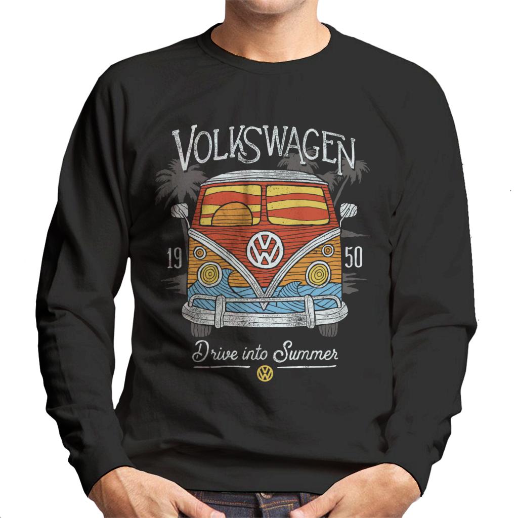 Volkswagen Drive Into Summer T1 Camper Men's Sweatshirt-ALL + EVERY