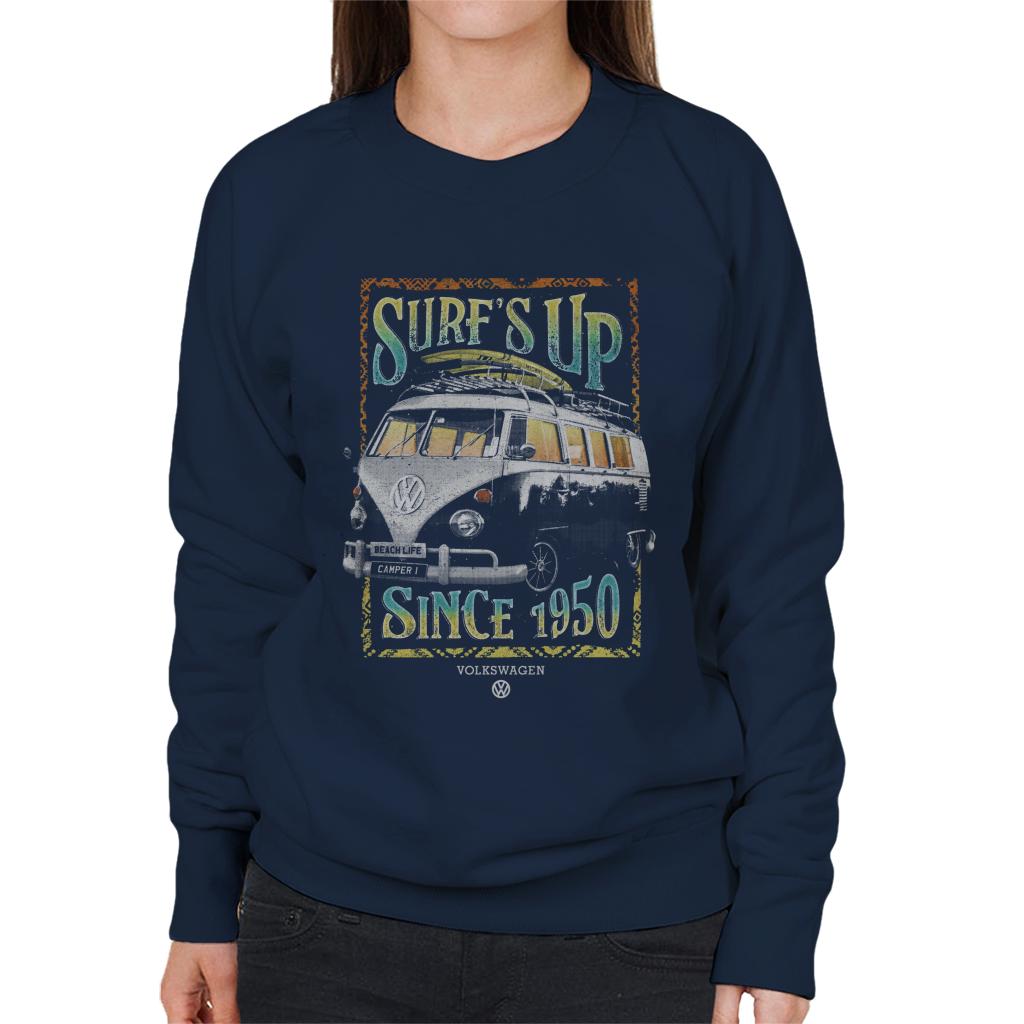 Volkswagen Camper Surfs Up Since 1950 Women's Sweatshirt-ALL + EVERY