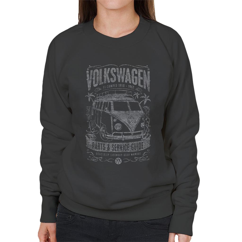 Volkswagen Parts And Service Guide Camper Women's Sweatshirt-ALL + EVERY