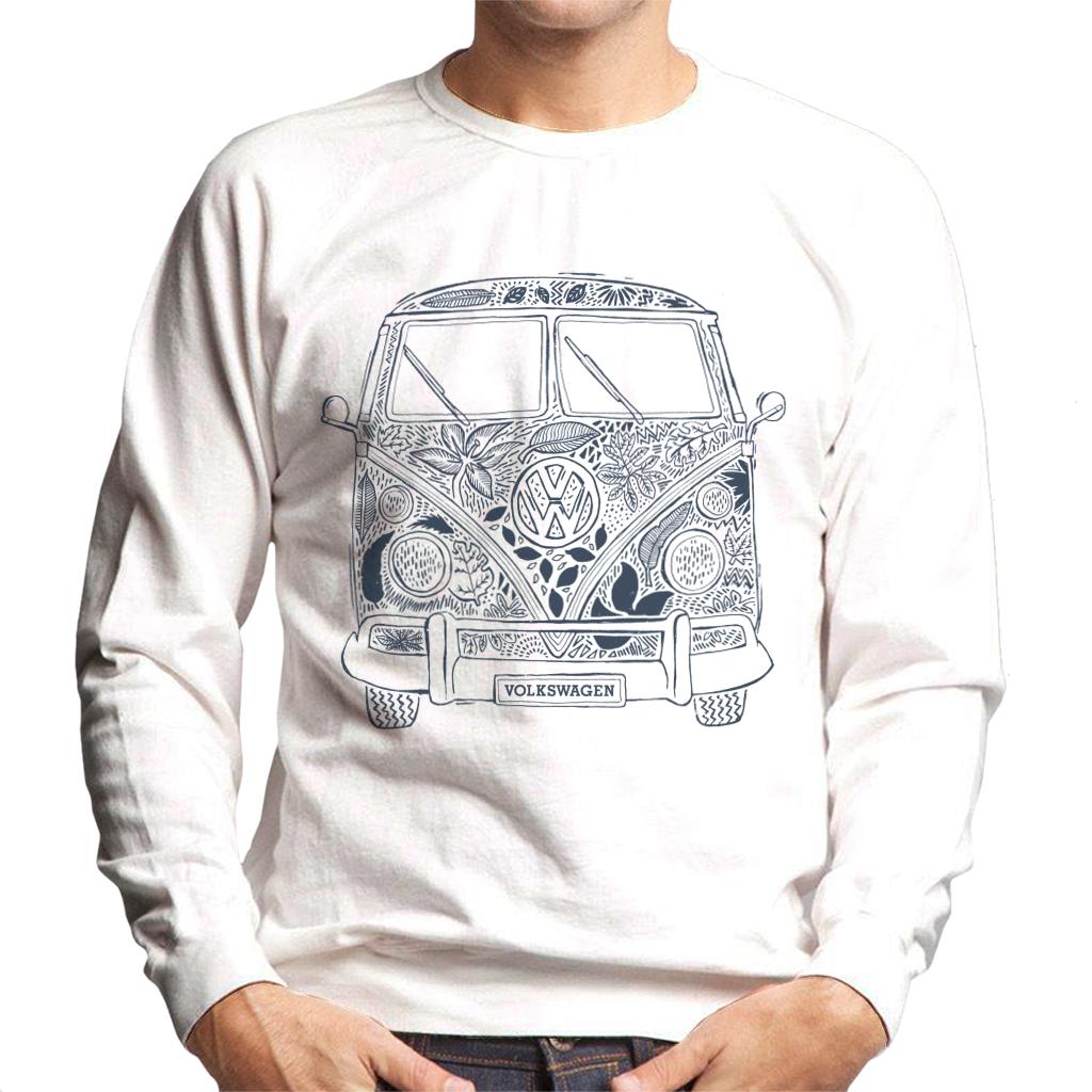 Volkswagen Camper Tropical Flower Print Men's Sweatshirt-ALL + EVERY