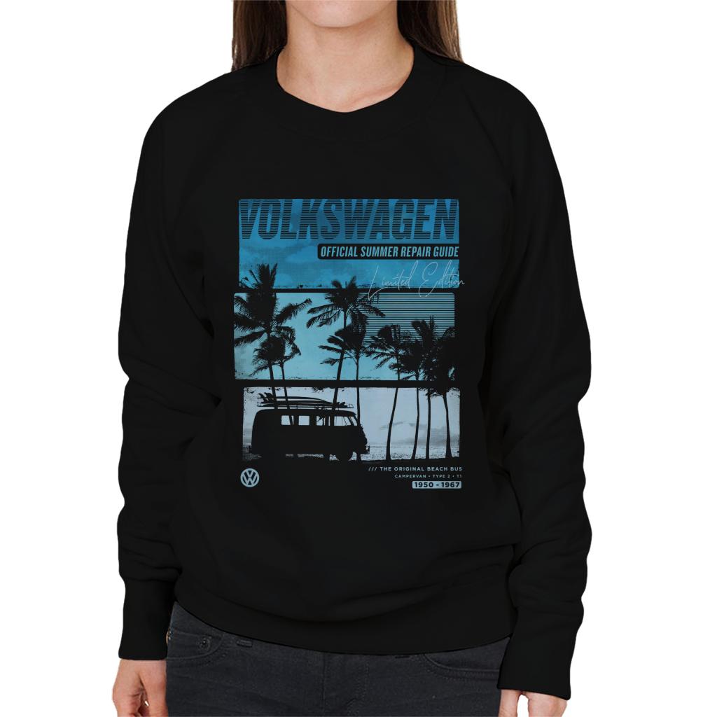 Volkswagen Summer Repair Guide Beach Bus Women's Sweatshirt-ALL + EVERY