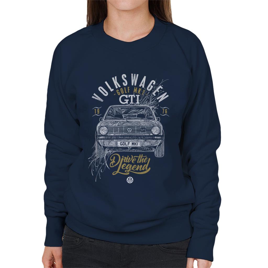 Volkswagen Drive The Legend Golf MK1 GTI Women's Sweatshirt-ALL + EVERY