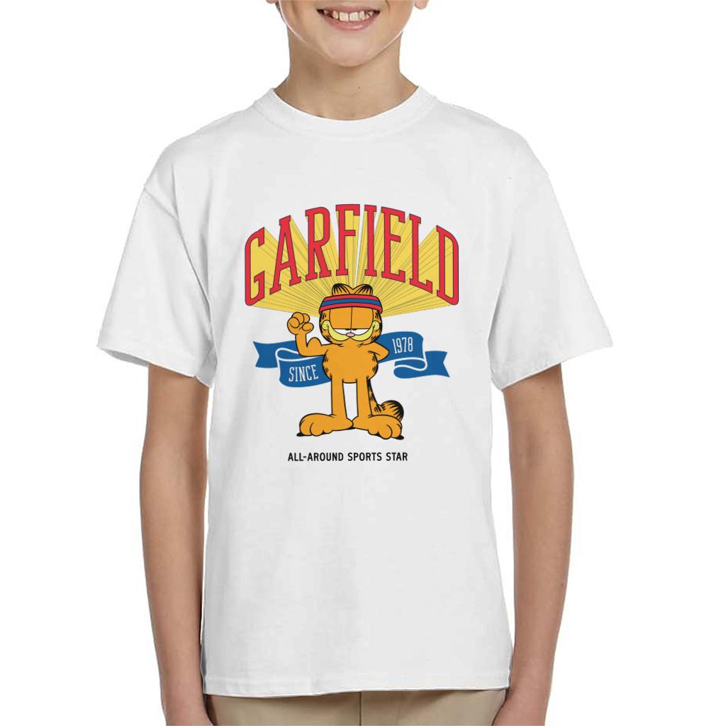 Garfield All Around Sports Star Kid's T-Shirt-ALL + EVERY