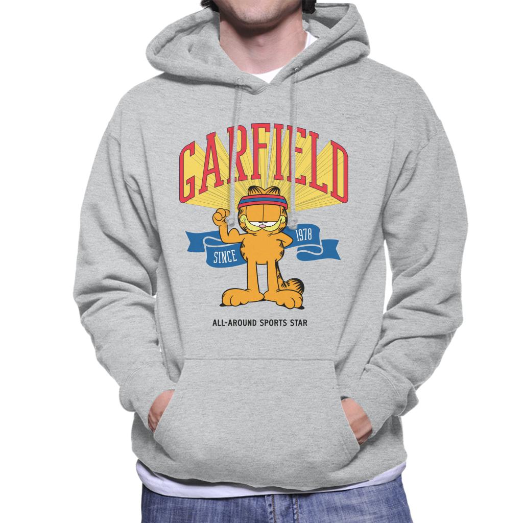 Garfield All Around Sports Star Men's Hooded Sweatshirt-ALL + EVERY