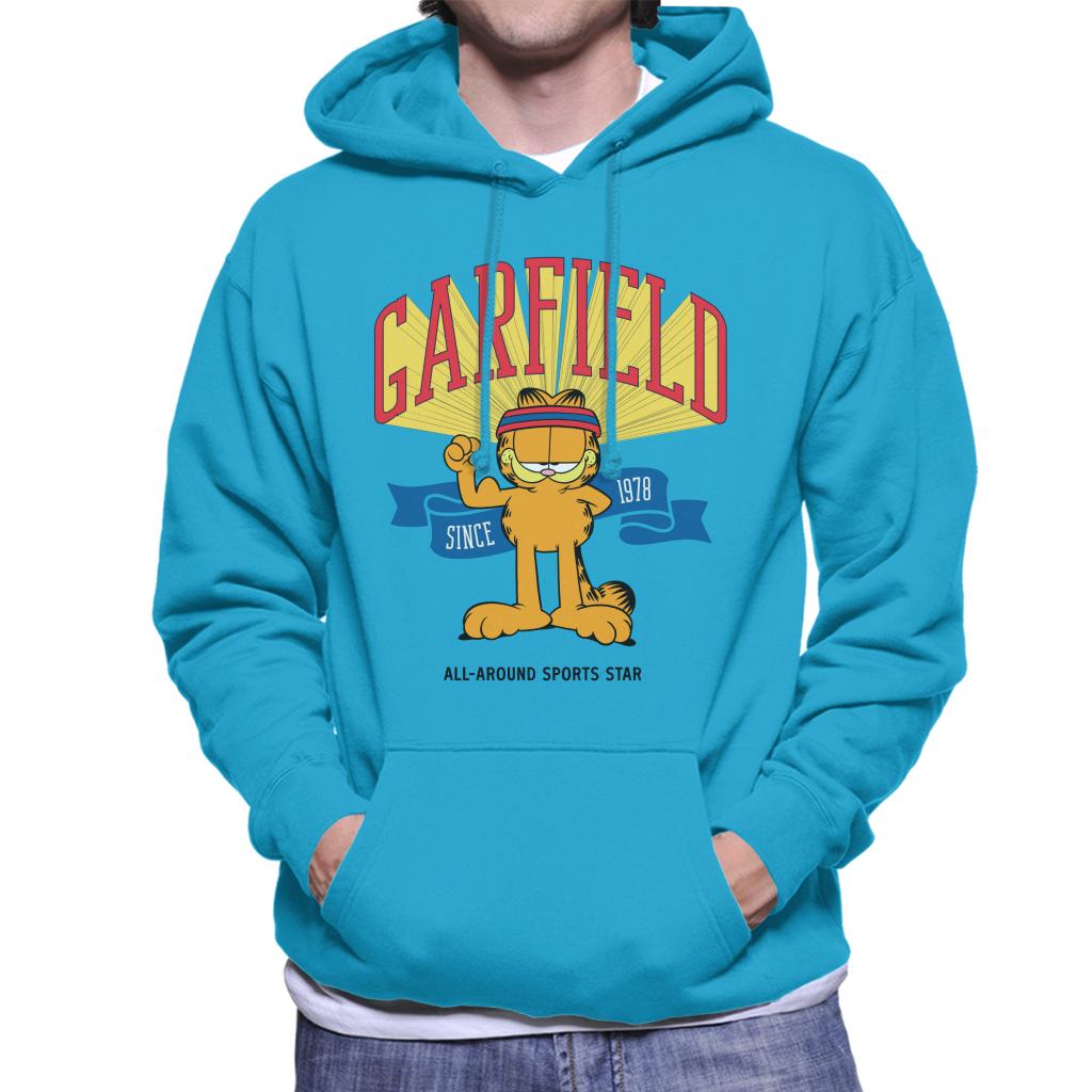 Garfield All Around Sports Star Men's Hooded Sweatshirt-ALL + EVERY