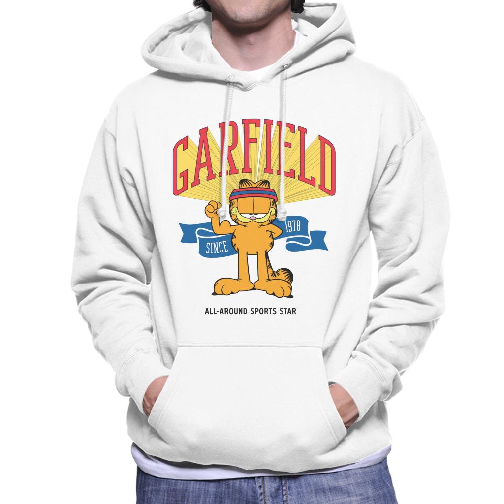 Garfield All Around Sports Star Men's Hooded Sweatshirt-ALL + EVERY