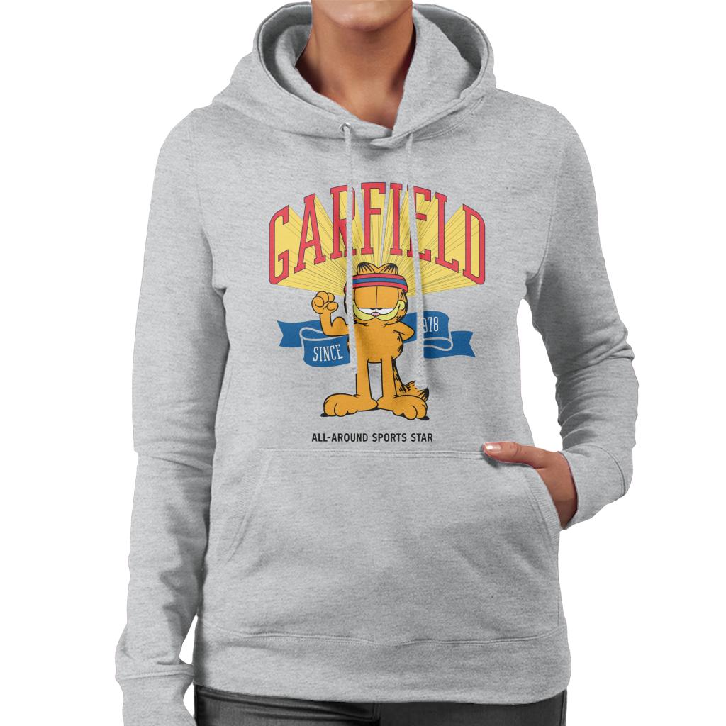 Garfield All Around Sports Star Women's Hooded Sweatshirt-ALL + EVERY