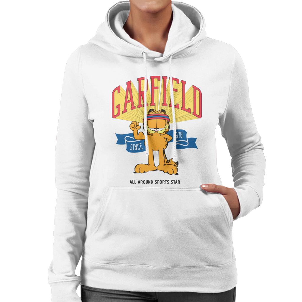 Garfield All Around Sports Star Women's Hooded Sweatshirt-ALL + EVERY