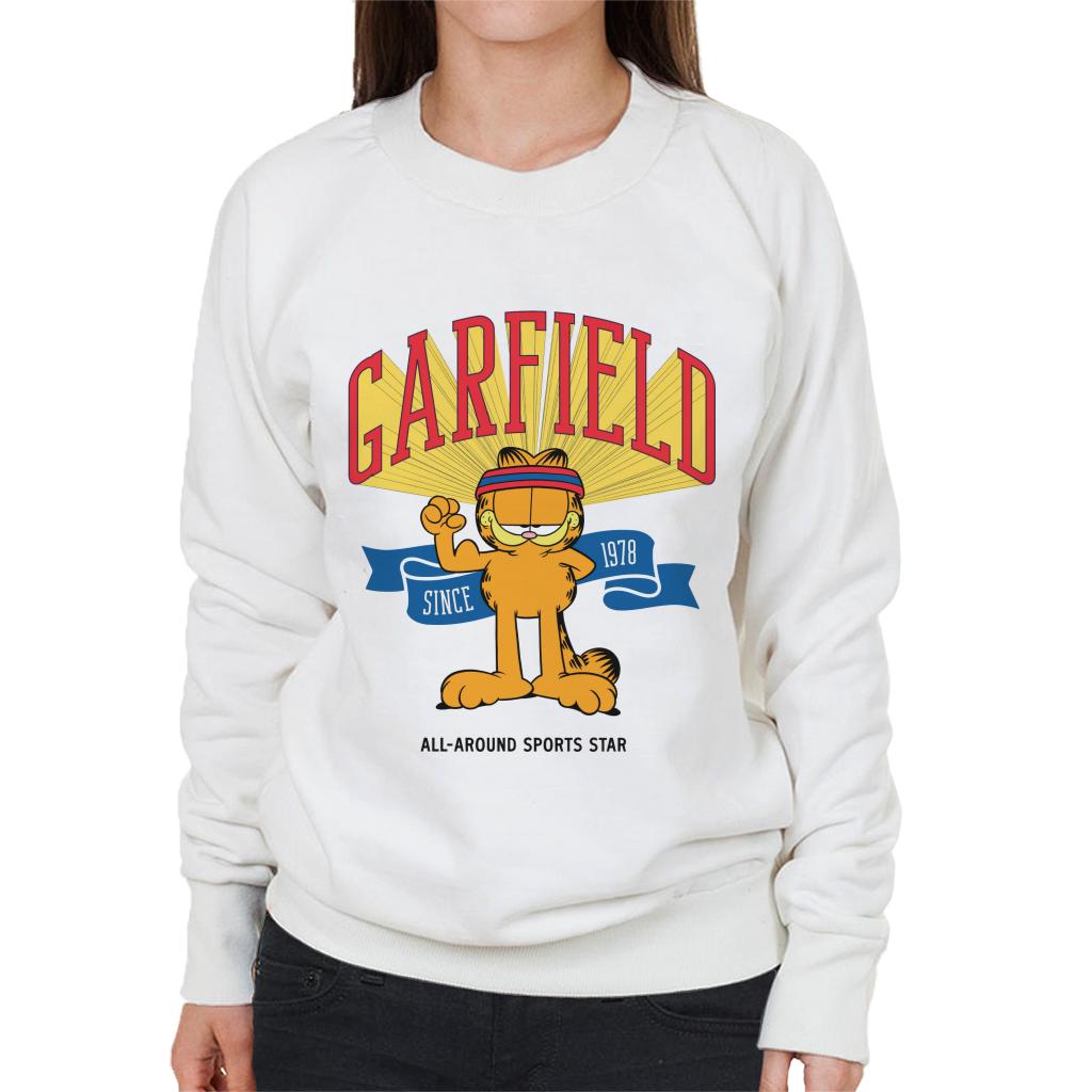 Garfield All Around Sports Star Women's Sweatshirt-ALL + EVERY