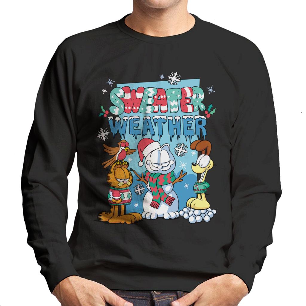 Garfield Christmas Sweater Weather Men's Sweatshirt-ALL + EVERY