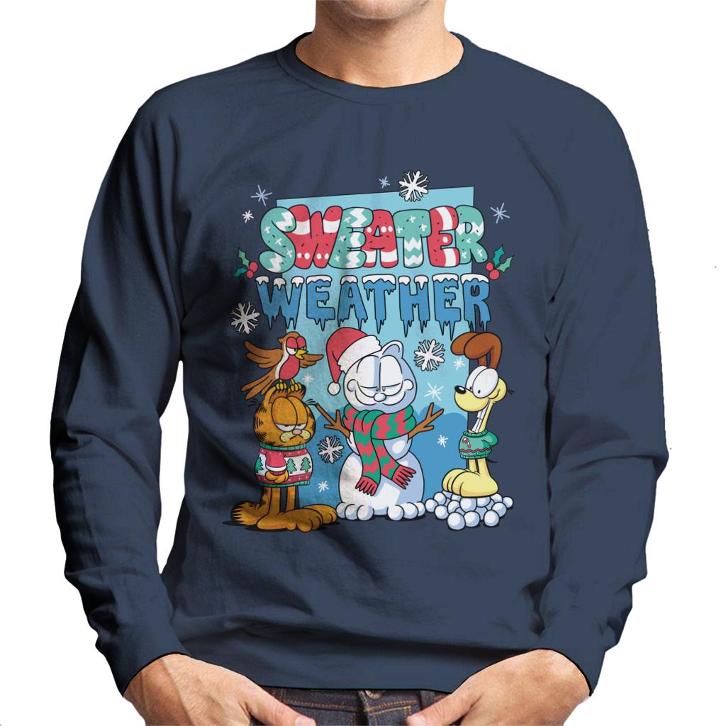 Garfield Christmas Sweater Weather Men's Sweatshirt-ALL + EVERY