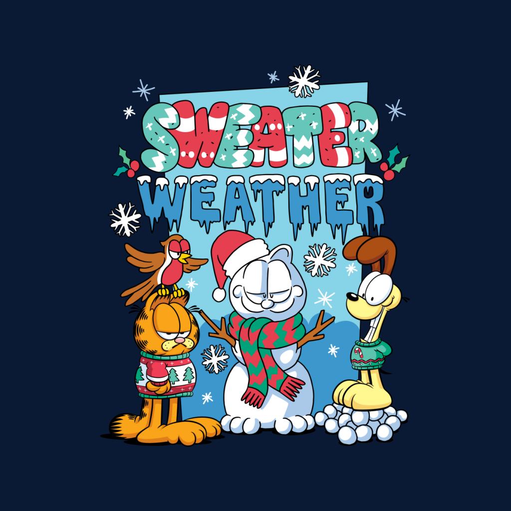 Garfield Christmas Sweater Weather Men's T-Shirt-ALL + EVERY