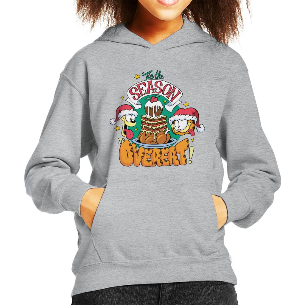 Garfield Christmas Tis The Season To Overeat Kid's Hooded Sweatshirt-ALL + EVERY