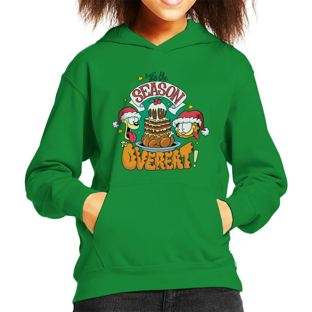 Garfield Christmas Tis The Season To Overeat Kid's Hooded Sweatshirt-ALL + EVERY