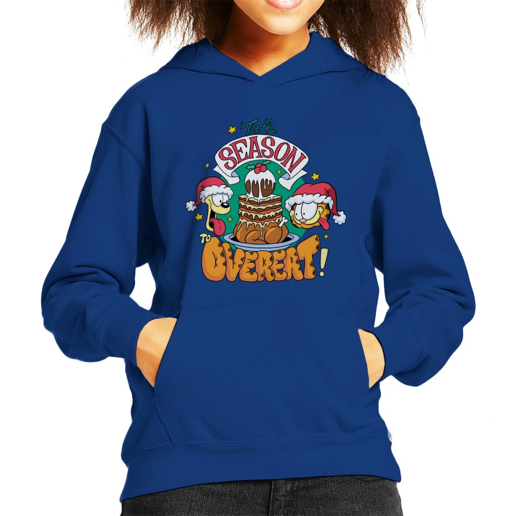 Garfield Christmas Tis The Season To Overeat Kid's Hooded Sweatshirt-ALL + EVERY