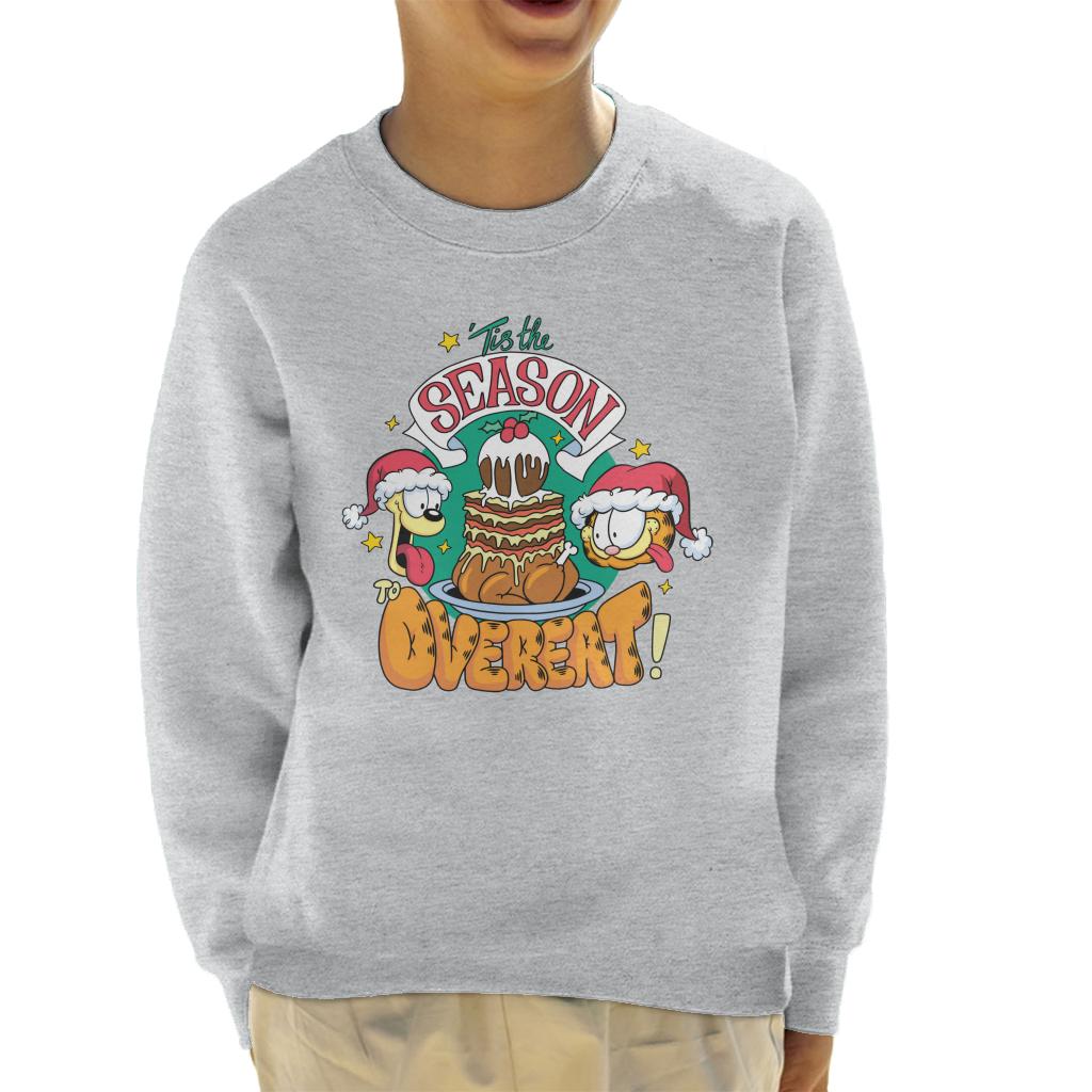 Garfield Christmas Tis The Season To Overeat Kid's Sweatshirt-ALL + EVERY