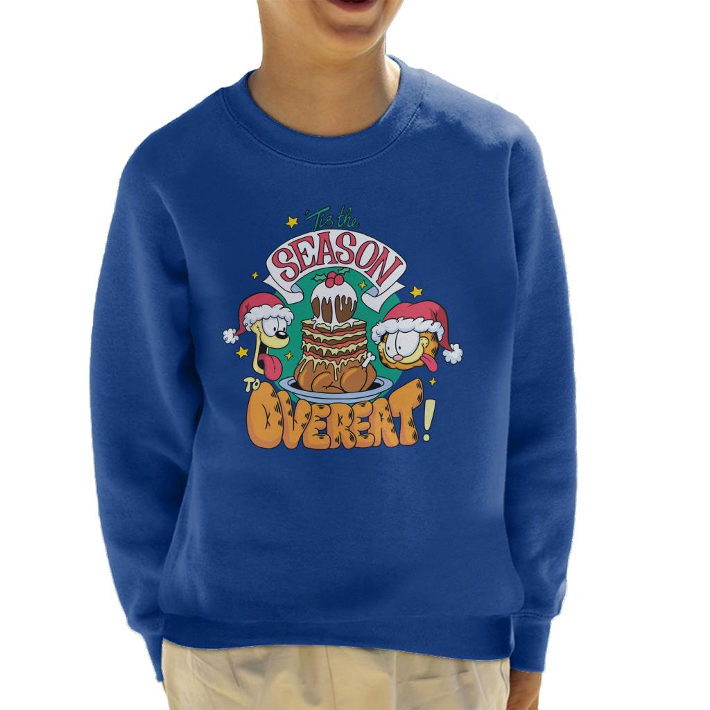 Garfield Christmas Tis The Season To Overeat Kid's Sweatshirt-ALL + EVERY