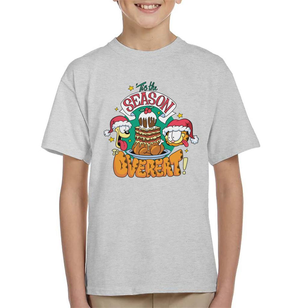 Garfield Christmas Tis The Season To Overeat Kid's T-Shirt-ALL + EVERY