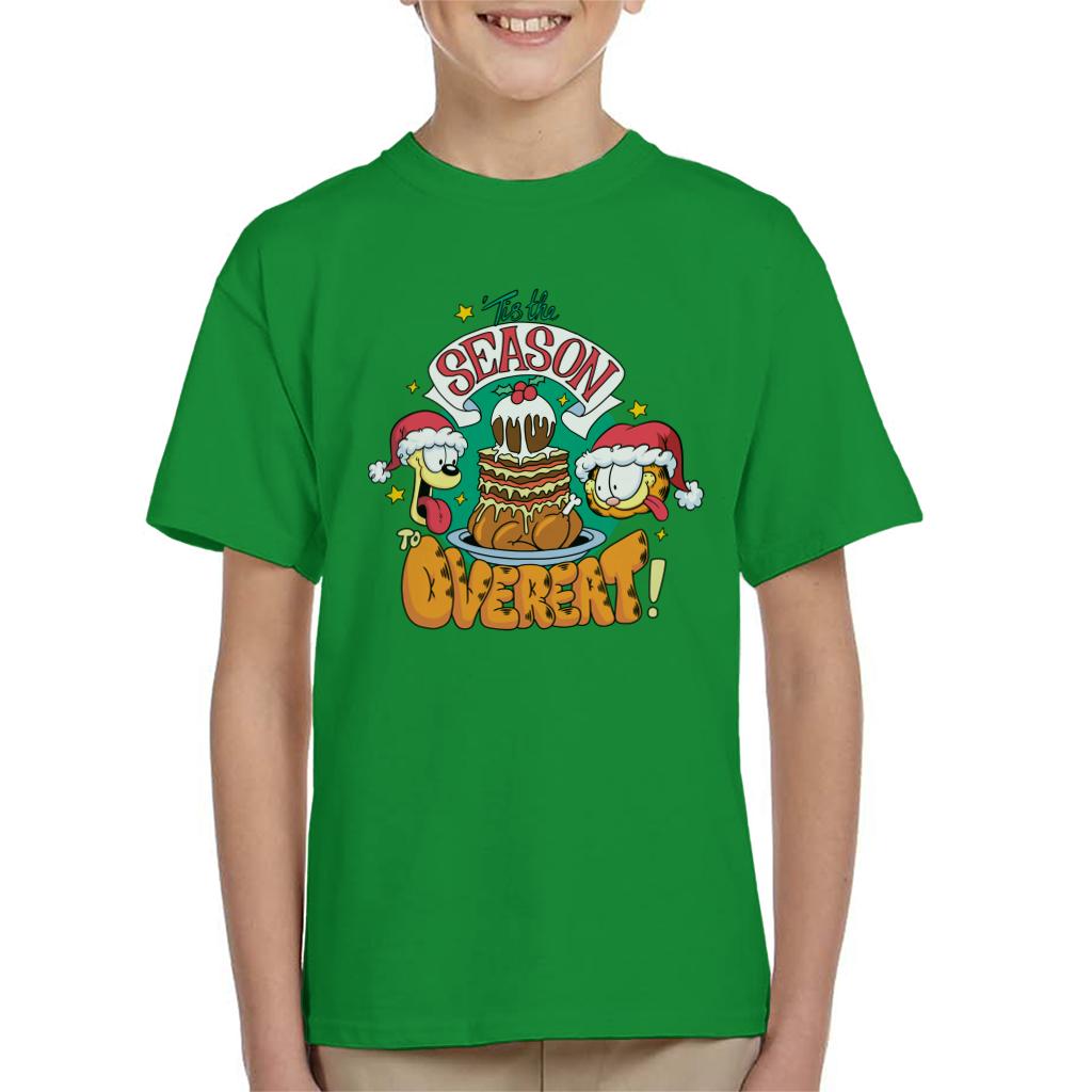 Garfield Christmas Tis The Season To Overeat Kid's T-Shirt-ALL + EVERY