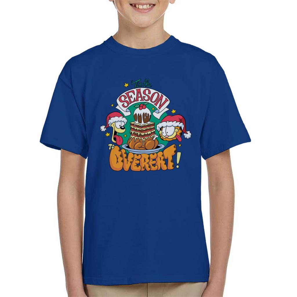 Garfield Christmas Tis The Season To Overeat Kid's T-Shirt-ALL + EVERY