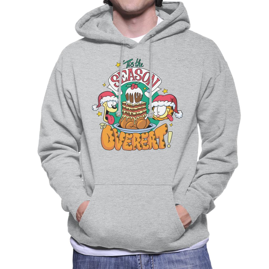 Garfield Christmas Tis The Season To Overeat Men's Hooded Sweatshirt-ALL + EVERY