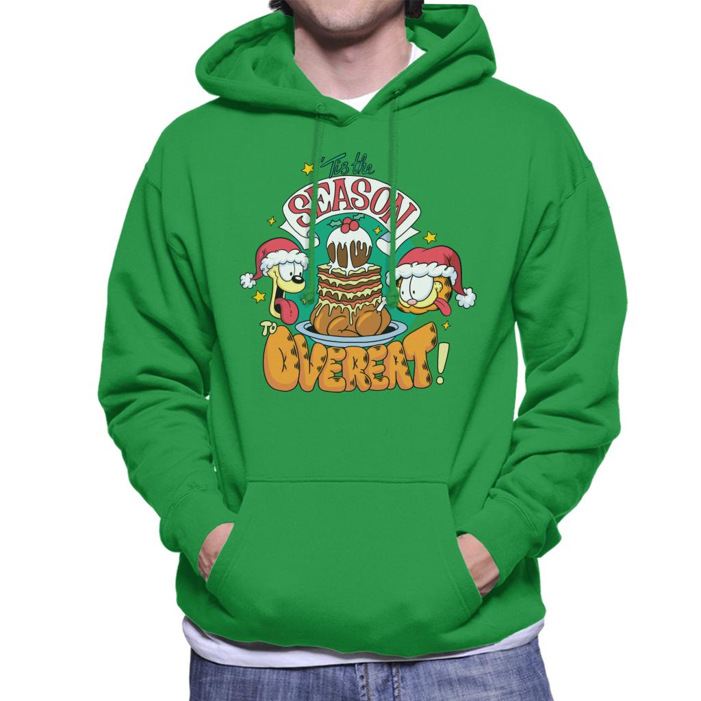 Garfield Christmas Tis The Season To Overeat Men's Hooded Sweatshirt-ALL + EVERY