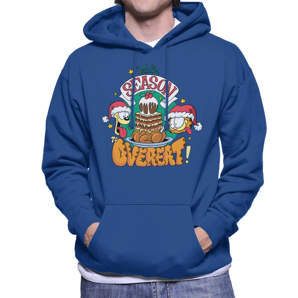 Garfield Christmas Tis The Season To Overeat Men's Hooded Sweatshirt-ALL + EVERY