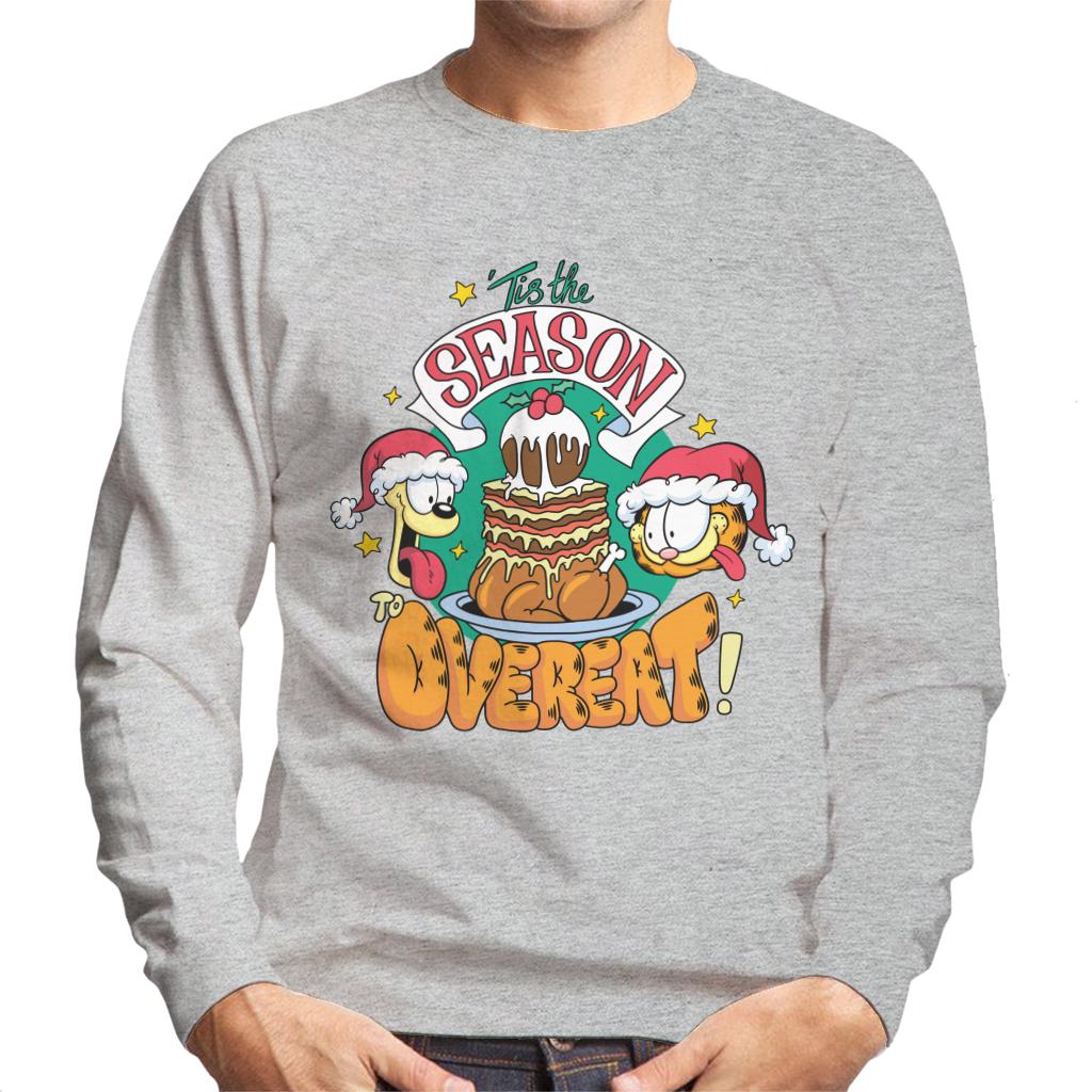 Garfield Christmas Tis The Season To Overeat Men's Sweatshirt-ALL + EVERY