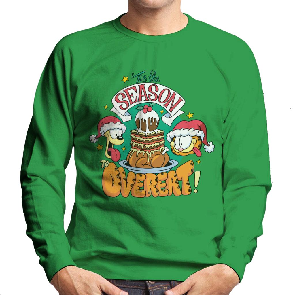 Garfield Christmas Tis The Season To Overeat Men's Sweatshirt-ALL + EVERY