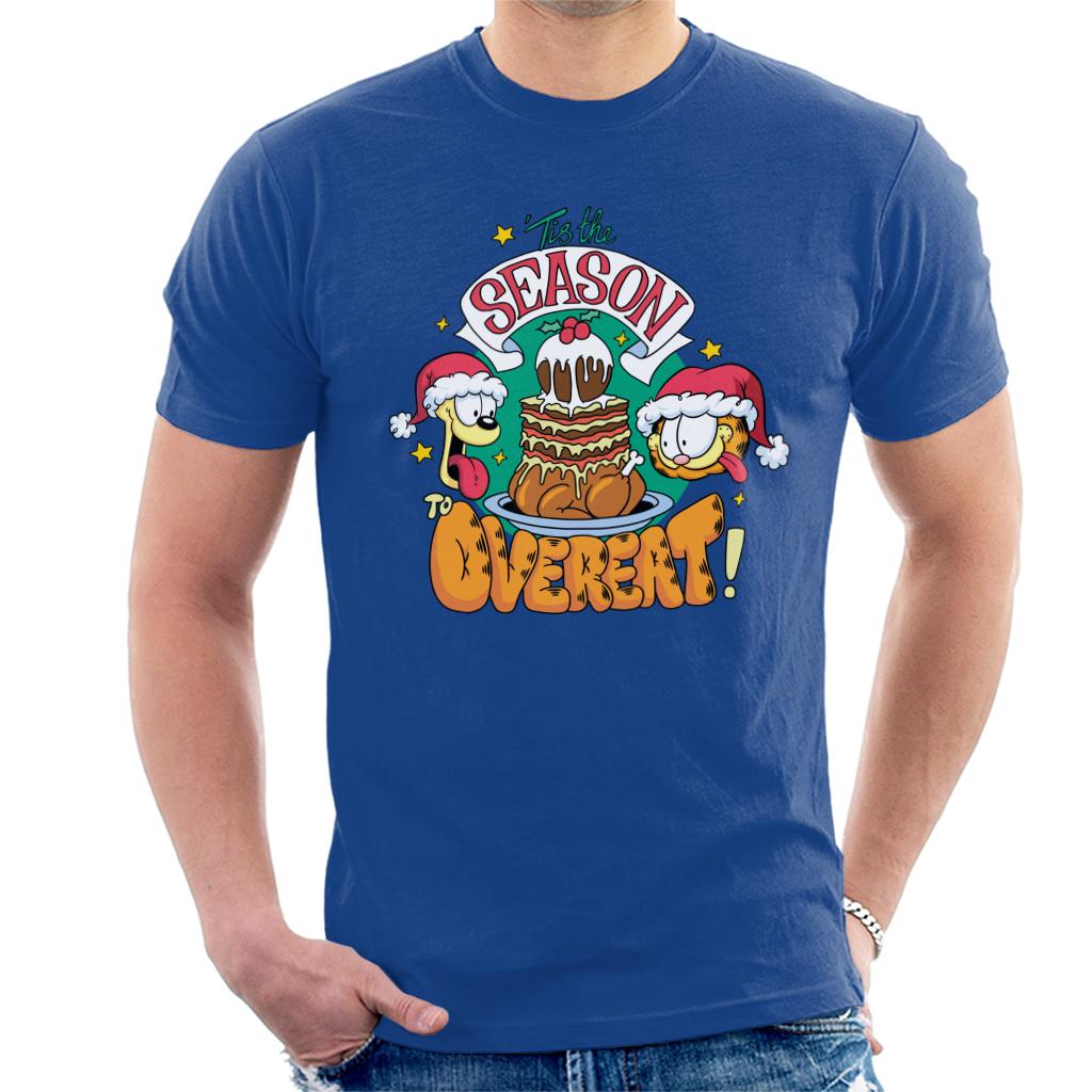 Garfield Christmas Tis The Season To Overeat Men's T-Shirt-ALL + EVERY