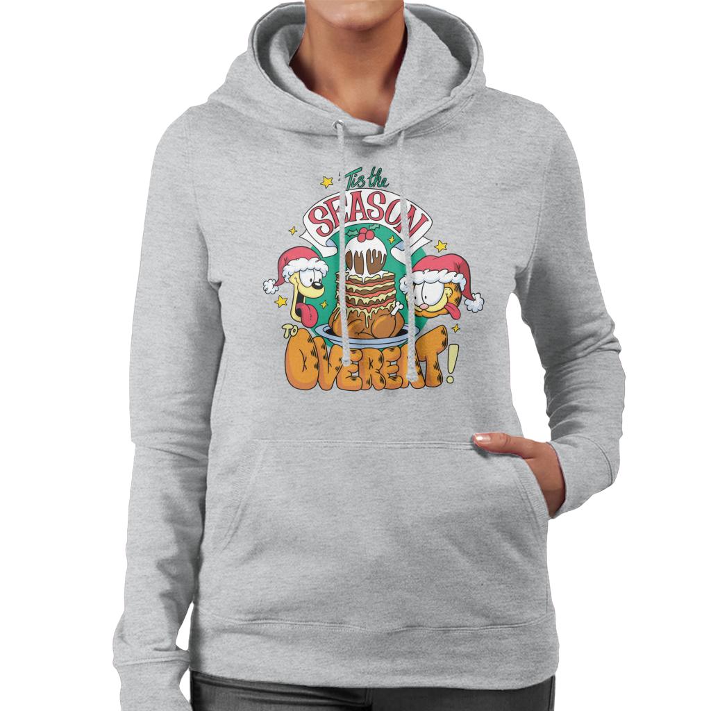 Garfield Christmas Tis The Season To Overeat Women's Hooded Sweatshirt-ALL + EVERY