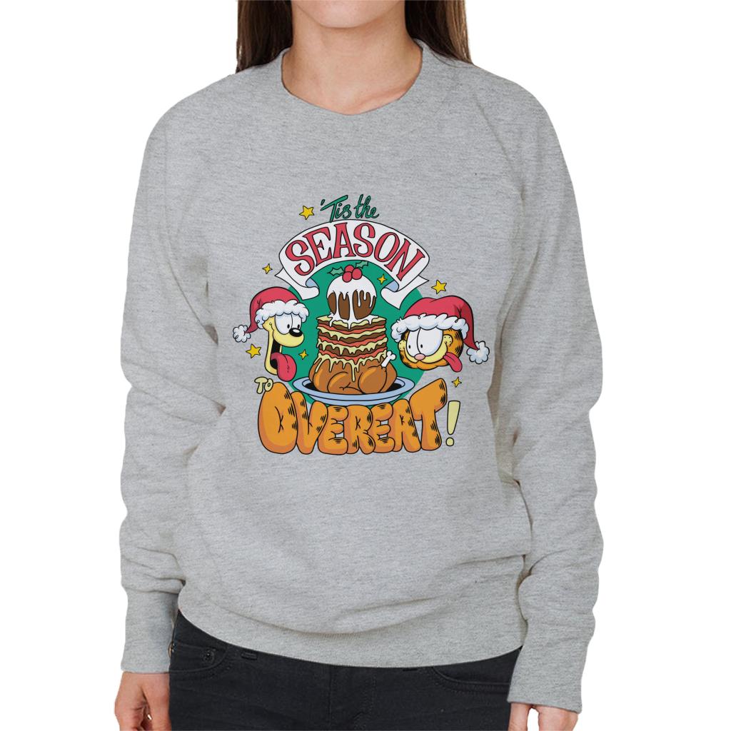 Garfield Christmas Tis The Season To Overeat Women's Sweatshirt-ALL + EVERY