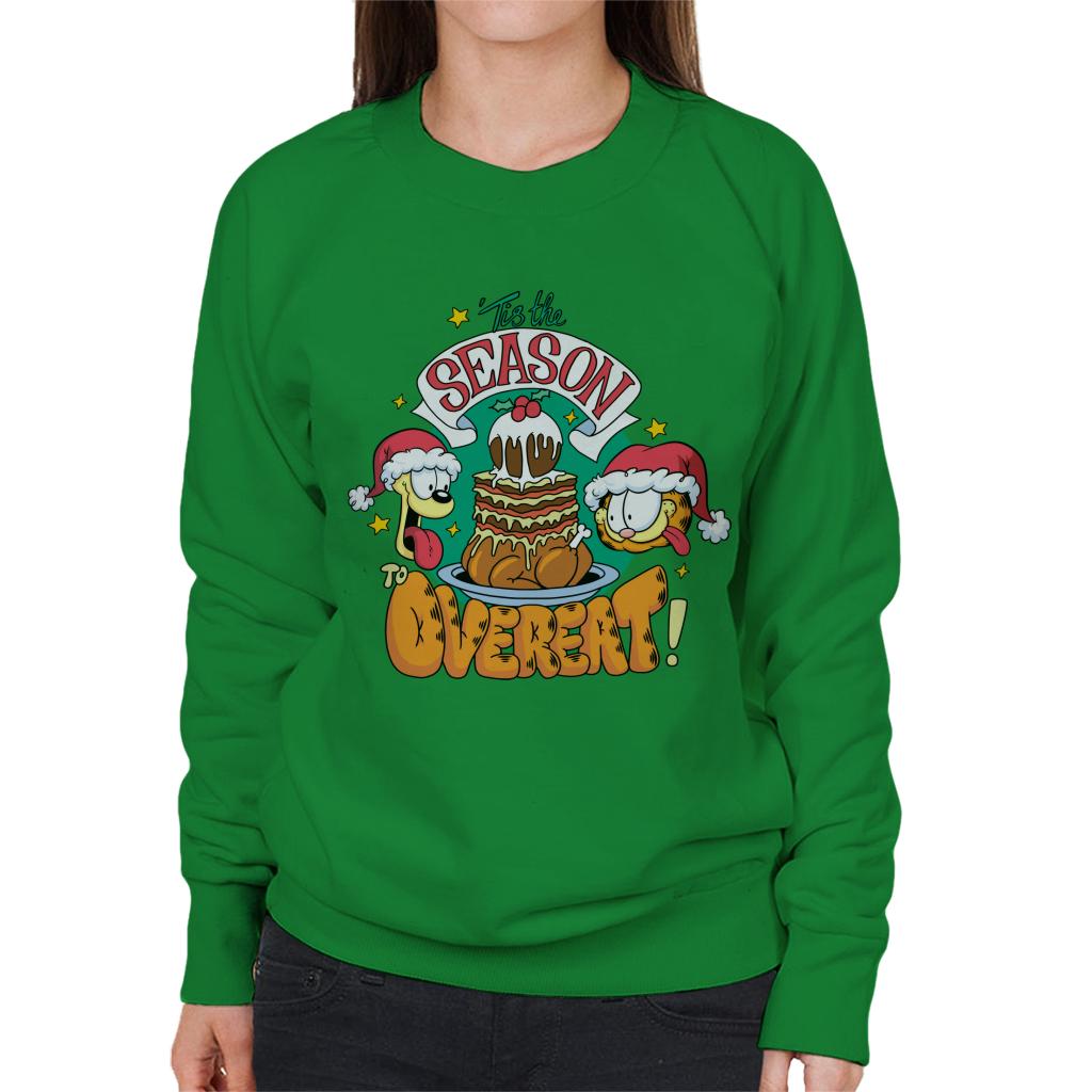 Garfield Christmas Tis The Season To Overeat Women's Sweatshirt-ALL + EVERY