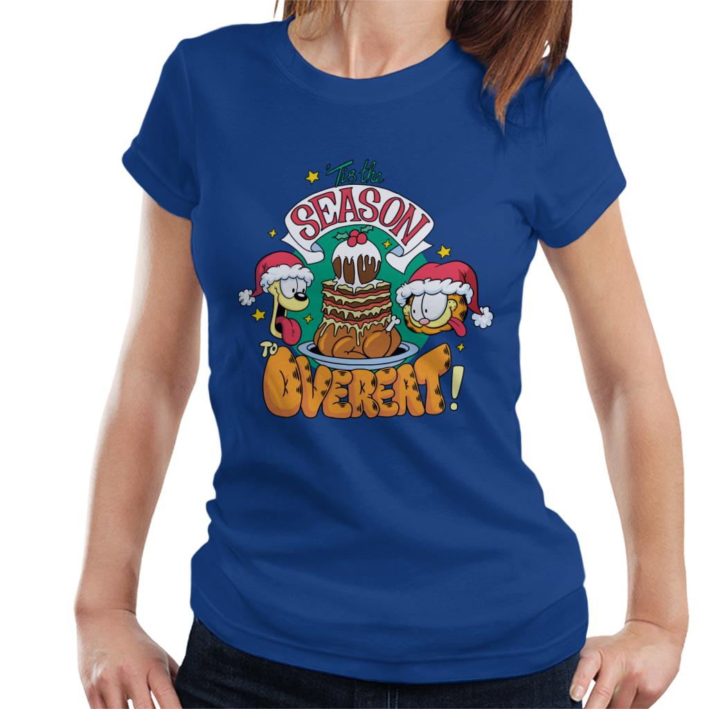 Garfield Christmas Tis The Season To Overeat Women's T-Shirt-ALL + EVERY