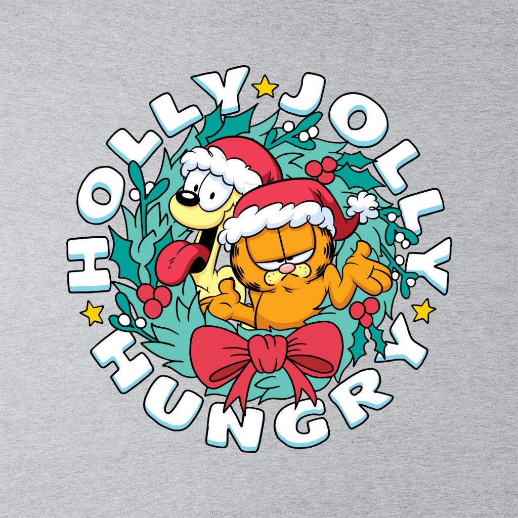 Garfield Christmas Holly Jolly Hungry Men's T-Shirt-ALL + EVERY