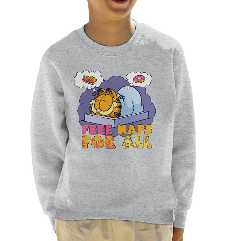 Garfield Free Naps For All Kid's Sweatshirt-ALL + EVERY